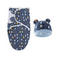 Swaddle Sleeping Bag with Matching Baby Hat for Newborns