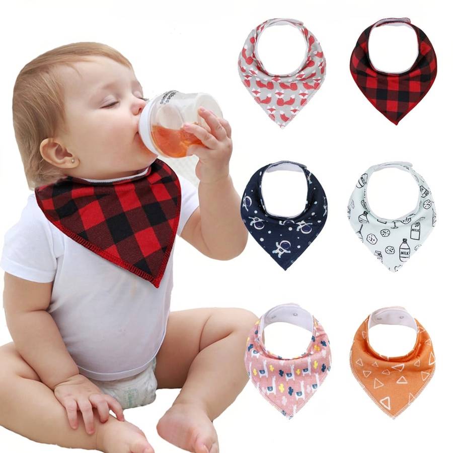 Super Absorbent Baby Bibs for Toddlers and Infants Soft Waterproof Feeding Burp Cloths