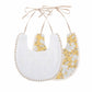 Double Sided Embroidered Cotton Baby Bib Natural Soft Toddler Feeding Accessory