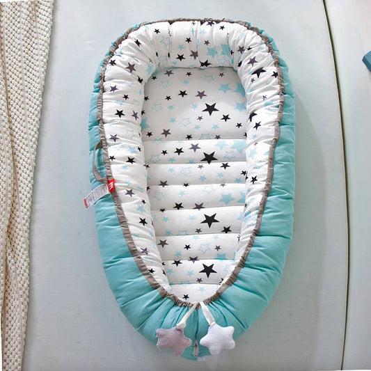 Baby Bed Nest Star Pattern Infant Sleep Pod Baby Lounger Mattress Reducer