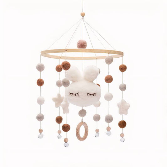 Cotton Baby Crib Rattle Organic Cotton Infant Toy Nursery Accessory