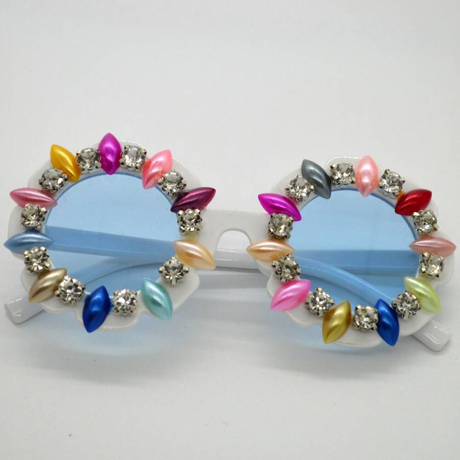 Kids Floral Pattern Sunglasses UV Protection Toddler Girls Boys Shades