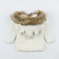 Baby Jacket with Faux Fur Collar Warm Toddler Coat Outerwear