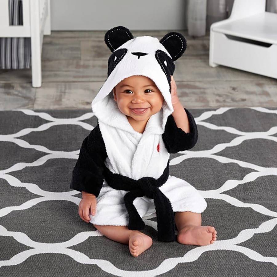 Baby Animal Hooded Robe Toddler Bathrobe Soft Cute Hooded Towel for Kids