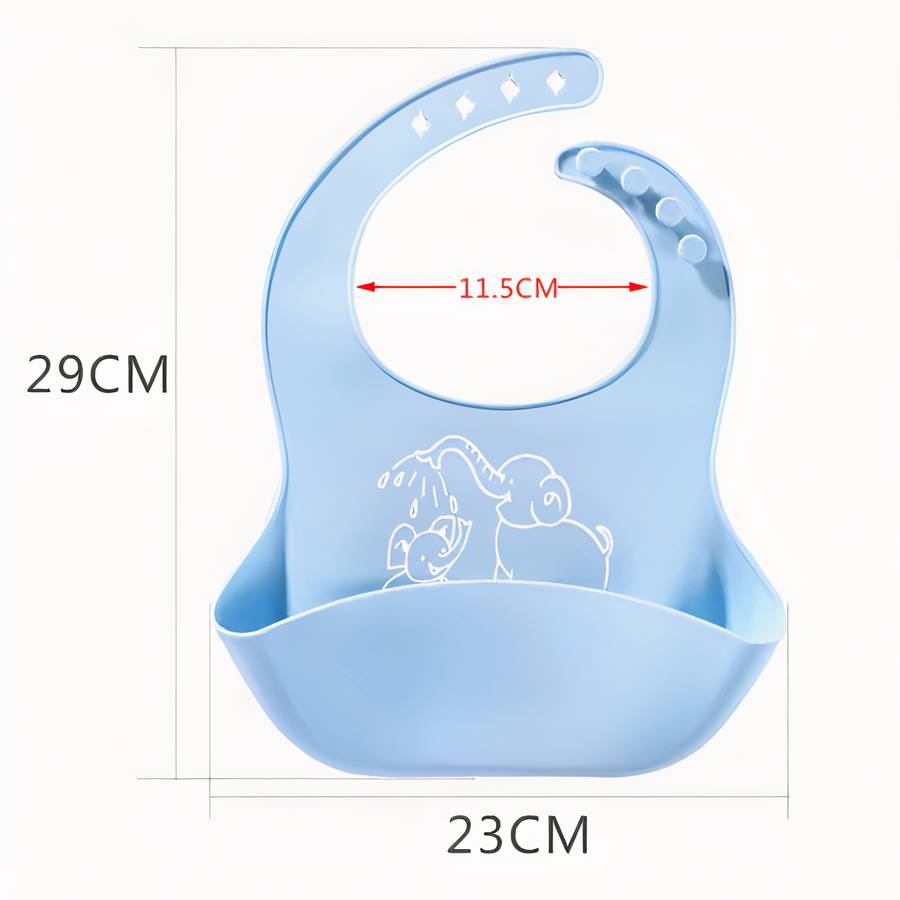 Soft Silicone Baby Bib Waterproof Easy Clean Toddler Feeding Accessory