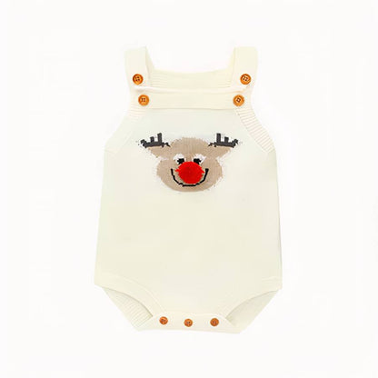 Baby Boy and Girl Knit Romper Cotton Sleeveless Infant Jumpsuit
