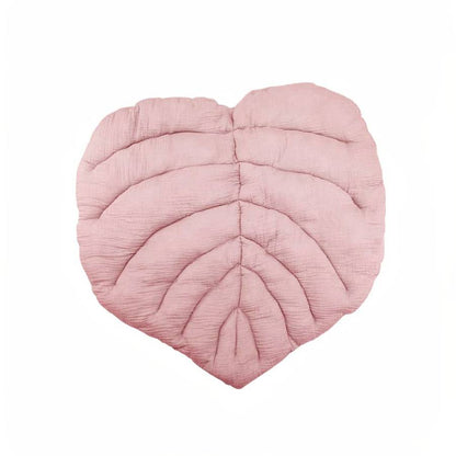 Nordic Leaf Shaped Baby Play Mat Soft Cotton Crib Blanket for Infant