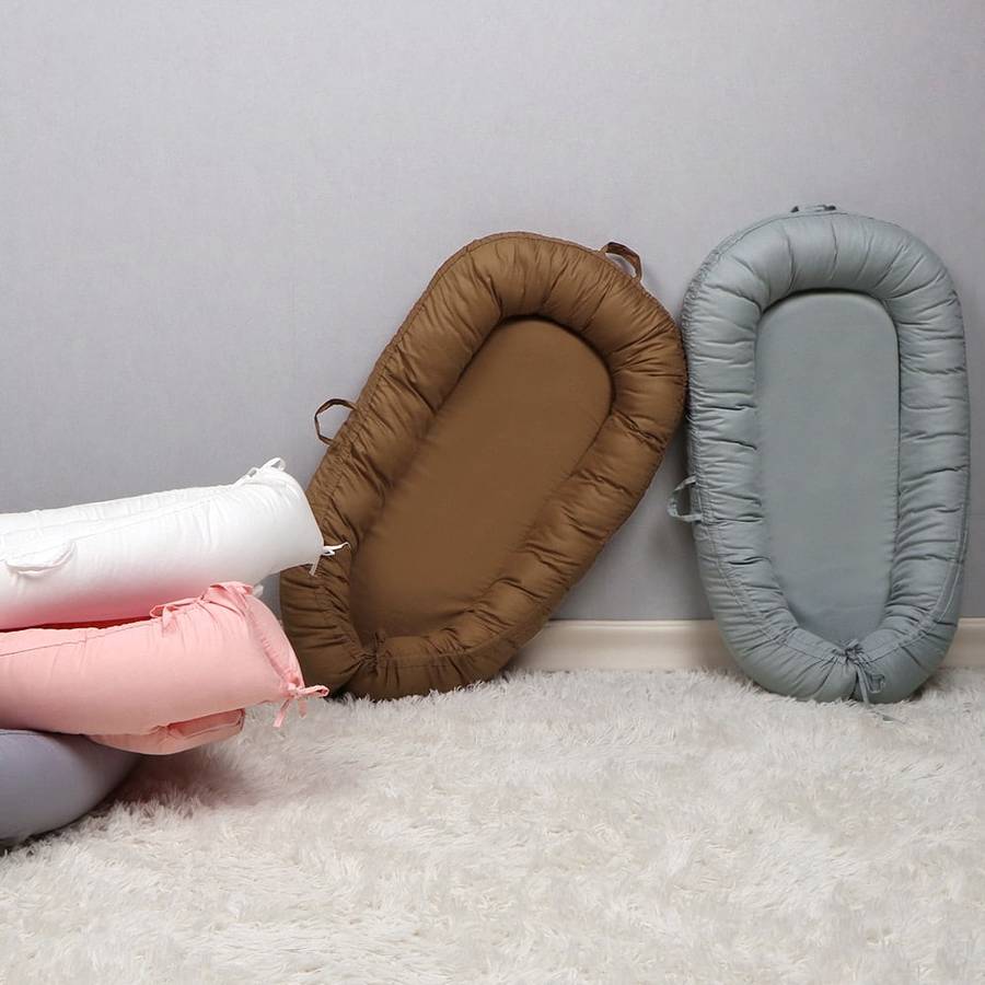 Portable Cotton Baby Bed Nest and Infant Crib Reducer for Newborns