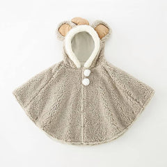 Cute Baby Fleece Hooded Jacket Soft Warm Infant Outerwear