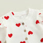 Baby Long Sleeve Heart Print Romper