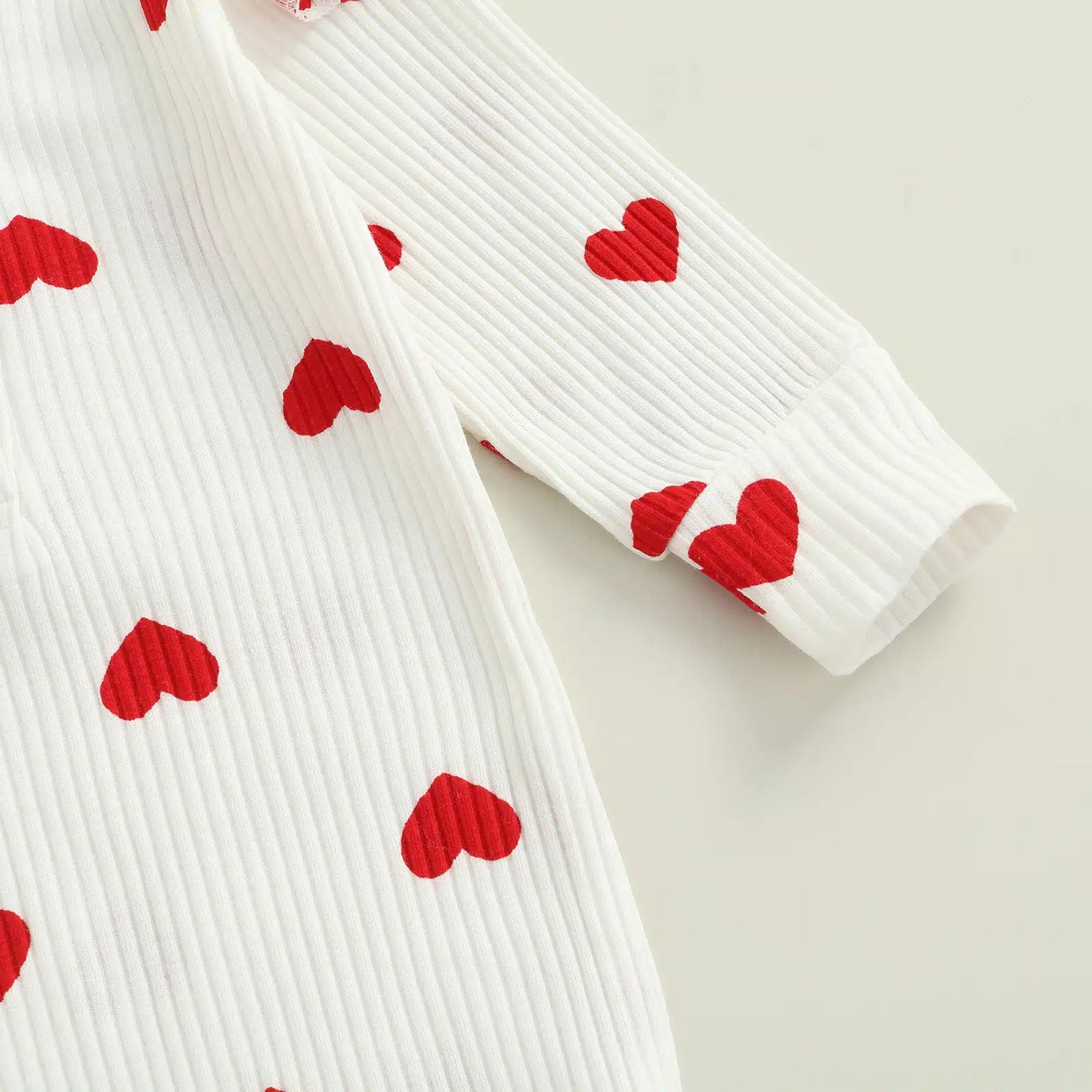 Baby Long Sleeve Heart Print Romper