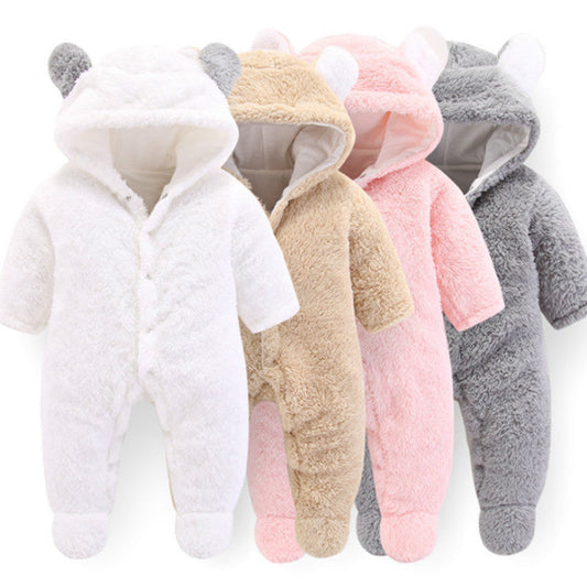 Baby Velour Footed Romper Pajamas