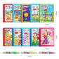 Set of 5 Water Reveal Magic Coloring Books for Kids