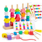 Montessori Bead and Pattern Matching Game Educational Toy for Kids