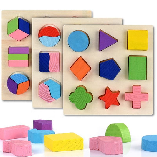Montessori Geometric Shapes Puzzle for Kids Educational Toy