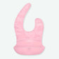 Pink Polyester and Silicone Baby Bib Waterproof Easy Clean Baby Feeding Bibs