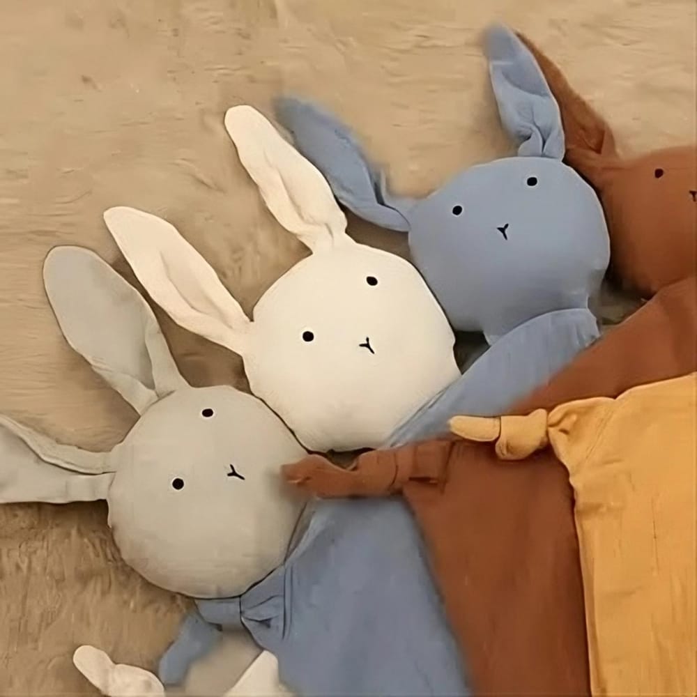 Plush Bunny Rattle Soft Baby Teether Toy for Infants Newborns