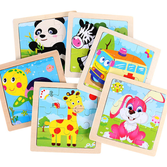 Wooden Puzzles for Kids 10 Pieces Educational Toddler Toys