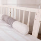 Gray Round Crib Bumper with Star Patterns Baby Bedding Protector