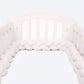 White Braided Crib Bumper Soft Baby Bed Rail Protector
