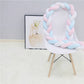 Braided Crib Bumper Blue Pink White Nursery Bedding Protector